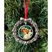 The Holiday Aisle® Wreath Ornament Colorized Angel JFK Coin Metal in Gray/Yellow | 2.75 H x 2.75 W x 1 D in | Wayfair
