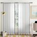 Dakota Fields Hucksley Solid Sheer Curtain Panels Polyester in White/Brown | 96 H in | Wayfair CF22102D247146EE8539E97FAEAE43B2