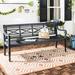 Highland Dunes Paull Wooden Garden Outdoor Bench Wood/Natural Hardwoods in Gray | 34.3 H x 70.1 W x 24.4 D in | Wayfair