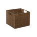 Highland Dunes Wicker Basket Metal/Wicker in Brown | 10 H x 13 W x 12.5 D in | Wayfair SEHO3044 27438261