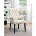 Lark Manor™ Althena Tufted Upholstered Arm Chair Fabric in Black/Brown | 41.5 H x 26.75 W x 28 D in | Wayfair TRPT1110 40124221