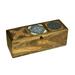 Bungalow Rose Deyja Tile Inlay Hinged Storage Solid Wood Box Solid Wood in Brown | 3.75 H x 10.5 W x 4.25 D in | Wayfair