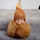 Tomshine Cute Nipple Knitted Hat Sleeping Baby Doll Fake Fur Fluffy Lovely Ball Keychain Bag Key Rings Car Key Pendant Ornaments Gifts Style 14