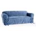 Ebern Designs Box Cushion Sofa Slipcover in Blue/White | 36 H x 36 D in | Wayfair D50F88C6A82D4321AE7F6B890DFB7F9E