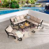 Lark Manor™ Torpoint 10 Piece Sectional Seating Group w/ Cushions Metal in Black | Outdoor Furniture | Wayfair 3068084059B748ED87C8C01ABCAAC51D