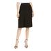 ANNE KLEIN Womens Black Glitter Knee Length Pleated Wear To Work Skirt Size XS