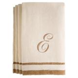 Creative Scents Monogrammed 4 Piece 100% Cotton Fingertip Towel Set 100% Cotton in Gray/White | Wayfair 8331-E