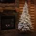 The Holiday Aisle® Flocked Spruce Alpine Artificial Christmas Tree in White | 5' H | Wayfair 45518493FE94453599F592C70DFB2E69