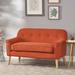 George Oliver Deby 49.75" Flared Arm Loveseat Polyester in Orange | 31.25 H x 49.75 W x 29.5 D in | Wayfair 3E58E65C760045C4BCBD3164D6068F6E