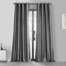 Latitude Run® Onecre Grommet Faux Silk out Curtains for Bedroom & Living Room Large Window Single Panel Drapes Silk in Black | 96 H in | Wayfair