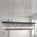 Kelly Clarkson Home Hunter 8 - Light Kitchen Island Rectangle Pendant Crystal in Black | 9 H x 39.4 W x 9.4 D in | Wayfair ROSP3466 40243783