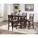 Red Barrel Studio® Moorland 4 - Person Solid Wood Dining Set Wood/Upholstered in Brown | 36.22" H x 42.13" L x 42.13" W | Wayfair