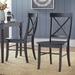 Dovecove Bellmead Solid Wood Cross Back Side Chair Wood in Black | 36.25 H x 18.75 W x 16.75 D in | Wayfair F36176DBA87749099726A9B66A0A5BBC