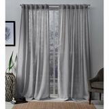 Alcott Hill® Leon Semi-Sheer Curtain Panel Pair Polyester in Gray/Brown | 84 H in | Wayfair ALTH5986 44498142