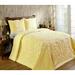 Alcott Hill® Kirkwall Elegant Cotton Traditional Tufted Coverlet/Bedspread Chenille/Cotton in Yellow | Twin | Wayfair