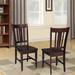 August Grove® Malcolm Solid Wood Slat Back Side Chair Wood in Brown | 38.19 H x 17.33 W x 21.85 D in | Wayfair B4E7C972034942FEA0CF8D6E30195651