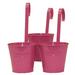 August Grove® Aardsma Metal Railing Planter Set Metal in Pink | 20 H x 6.5 W x 6.5 D in | Wayfair FA2E364055C341EE9CBDADB8352E4217