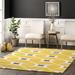 White 24 x 0.39 in Area Rug - Wade Logan® Southam Tufted Contemporary Trellis Yellow Area Rug Polypropylene | 24 W x 0.39 D in | Wayfair