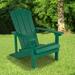 Rosecliff Heights Balasi Outdoor All-Weather Poly Resin Wood Adirondack Chair Wood in Green | 35 H x 29.5 W x 33.5 D in | Wayfair