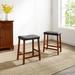 August Grove® Braylie Bar & Counter Stool Wood/Leather in Brown | 29 H x 17.5 W x 11.5 D in | Wayfair 9997B971BBA5471490BE72D480AD2216