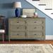 Lark Manor™ Coffey 6 Drawer Double Dresser Wood in Brown/Gray/Red | 38 H x 58 W x 19 D in | Wayfair 47452F50A18A4A68B162A5D7055FED02