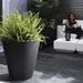 Crescent Garden Resin Pot Planter Plastic in Black | 18.7 H x 26.3 W x 26.3 D in | Wayfair A796694