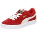 puma suede jr classic kids sneaker (little kid/ big kid), high risk red/white, 5.5 m us big kid