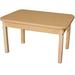 Wood Designs Rectangular Activity Table Laminate/Wood in Brown/White | 17" H x 36" W x 24" D | Wayfair HPL243616