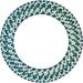 Mercer41 Mirror Wall Art Décor – Handcrafted Decorative Wall Mirror, Teal & White Mosaic Mirror, 24” Frame, 15" Round Mirror for Hallway, Bedroom | Wayfair