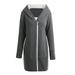 New Autumn Winter Women Hoodies Coat Warm Fleece Coat Zip Up Outerwear Hooded Sweatshirts Casual Long Jacket Plus Size