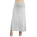 24seven Comfort Apparel Womens Elastic Waist Solid Color Maternity Maxi Skirt,M013510 Made In The USA Made In The USA