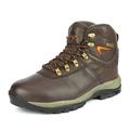 NORTIV 8 Men's Waterproof Hiking Boots Mid Outdoor Backpacking Lightweight Shoes BROWN/BLACK/ORANGE 170412 size 9.5