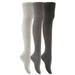 Lovely Annie Big Girl's 3 Pairs Fashion Thigh High Cotton Socks Over the Knee High Leg Wamers A2JMYP1025 Size L/XL(Black,Grey,Dark Grey)