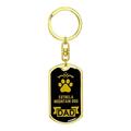 Dog Dad Gift Estrela Mountain Dog Swivel Keychain Stainless Steel or 18k Gold