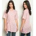 JED FASHION Women's Short Sleeve Waist Tie Polka Dot T-shirt