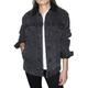 Unisex Sherpa-Lined Denim Jacket - BLACK DENIM/ BLK - S