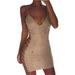 EYIIYE Women Bandage Body-con Midi Dress Evening Party Cocktail Club Dress S-L