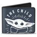 Wallet Bifold PU Star Wars The Child Stylized Pose The Force Is Strong With This Little One Gray White