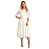 Fanny Fashion Womens Off-White Lace Bodice Chiffon Skirt Evening Gown