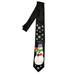 Men's Black Christmas Dancing Reindeer Neck Tie Holiday Necktie