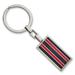 Stainless Steel Polished Black and Red Fiber Glass Key Chain