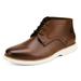 Bruno Marc Men Genuine Leather Chukka Boots Fashion Ankle Boots For Men Casual Dress Shoes Lace-Up Oxford Ankle Boots MADSON-2 DARK/BROWN Size 8.5