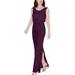 Women's Dress Deep Purple Drape Split Gown $149 6