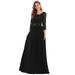 Ever-Pretty Juniors Chiffon High Waist Homecoming Prom Dress 74125 Black US6