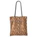 Fashion Snake Skin Print Large Canvas Shoulder Tote Top Handle Bag for Gym Beach Weekender Travel Shopping