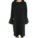 Women's Shift Dress Black Ruffle-Cuff $145 8