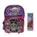 LOL SURPRISE! 16â€� LARGE WHEELED BACKPACK PINK PURPLE SEQUINS + PUZZLE SET TROLLEY ROLLING