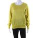 Elliot Lauren Womens Pullover Knit Sweater Yellow Size Large