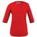 Outback Trading Shirt Womens Charlotte 3/4 Sleeve Stud Red 40102