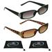 proSPORT Reading Sunglass Reader Rectangle Black & Tortoise Frame Women NOT BIFOCAL